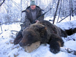 Охота на медведя на берлоге