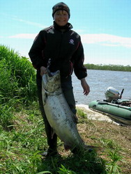 Рыбалка на чавычу на реке Колпакова