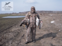 Охота на белолобых гусей в Рязанской области